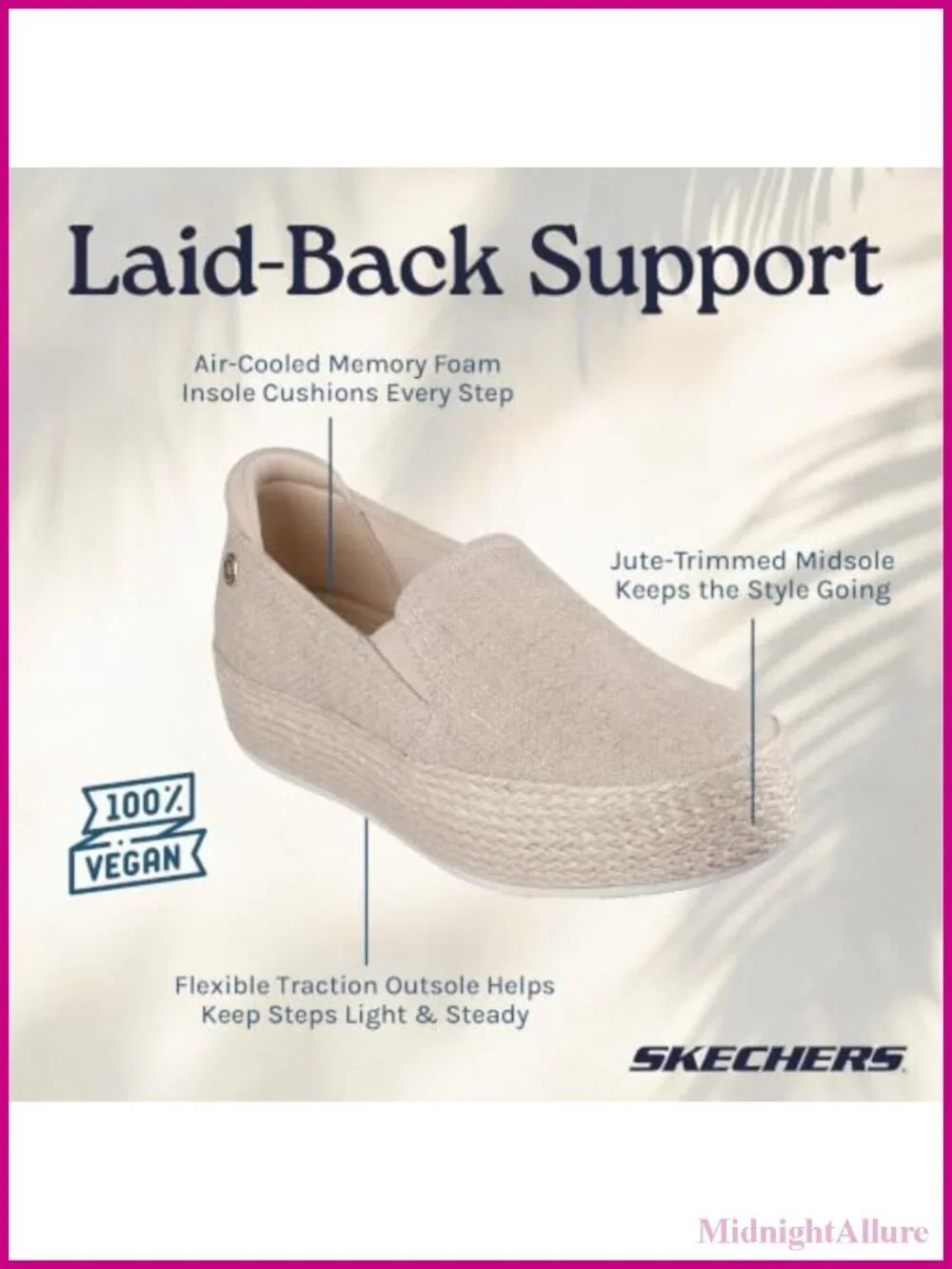 Vegan Canvas Espadrille Loafer with Memory Foam Slip-On